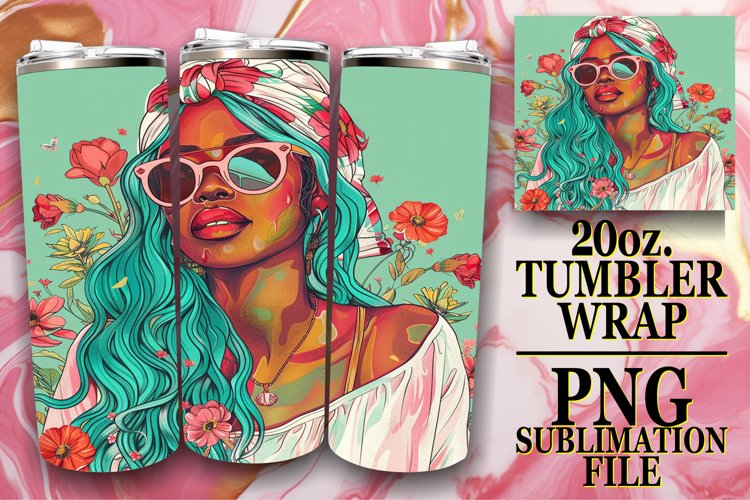 Vibrant Sunshine: Watercolor Tumbler Wrap - Summer Vibes