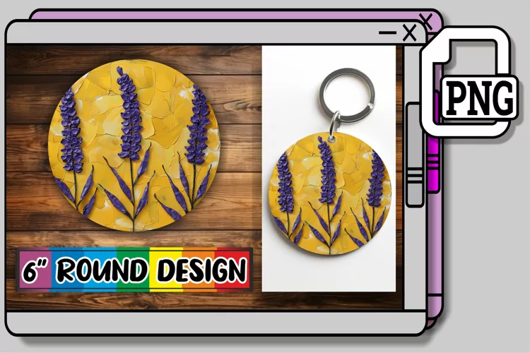 Blooming Bloom Sublimation Circles - Keychain & Car Coaster