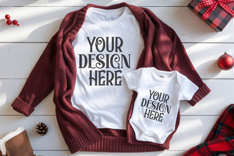 Christmas Family Matching Group T-Shirt Mockup