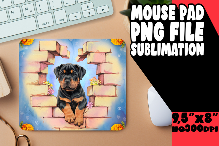 COZY DESK PAD FUN SUBLIMATION, Cute Dog
