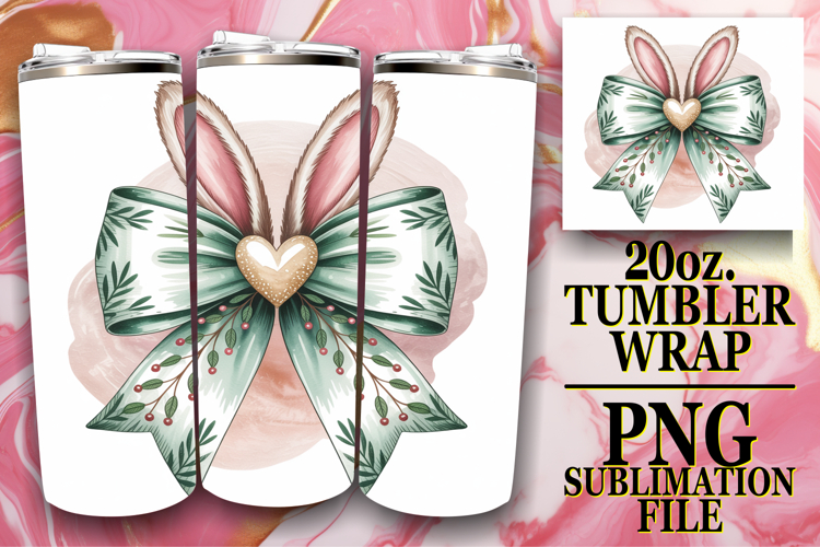 Bright Nights 20oz tumbler wrap, Easter Bow