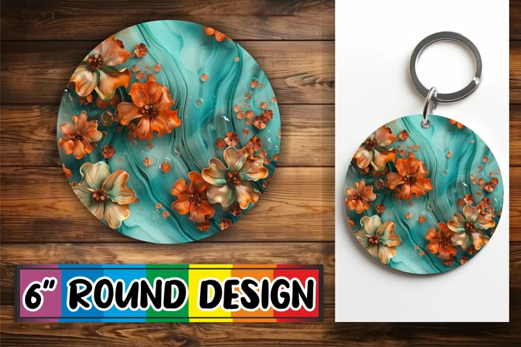 Radiant Springtime Flowers Round Design Blossom