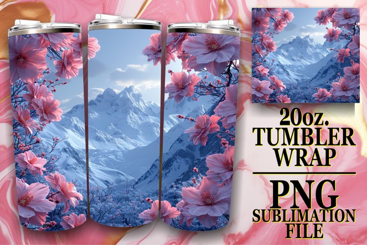 Nature's Glimpse 3D Tumbler Sublimation 20oz example image 1