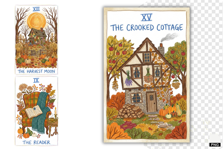 Autumn Tarot Cards PNG