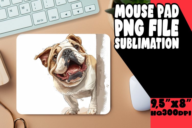 Joyful Funny Dog Lover's Playful Charm Delightful Mousepad example image 1