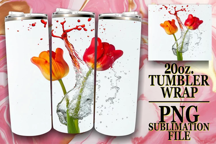 Petal Symphony: Sublimation Tumbler Wrap - 20oz