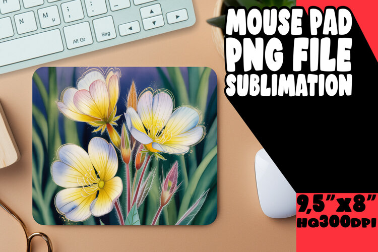 ENCHANTED DESK PAD SUBLIMATION STYLE, Flowers example image 1