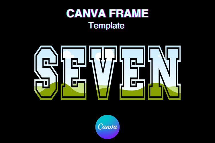 SEVEN Canva Frame Number Varsity Family Sport Shirt Design