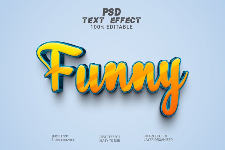 3d funny text effect example image 1