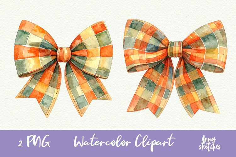 Gingham Bow Cottagecore Clipart Sublimation Baking PNG