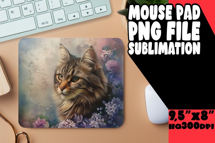 Witty Feline Sublimation Desk Pad