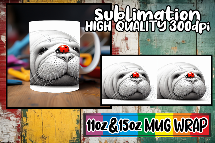 Inspiring sunsets 11oz 15oz sublimation wrap, Cute Animals