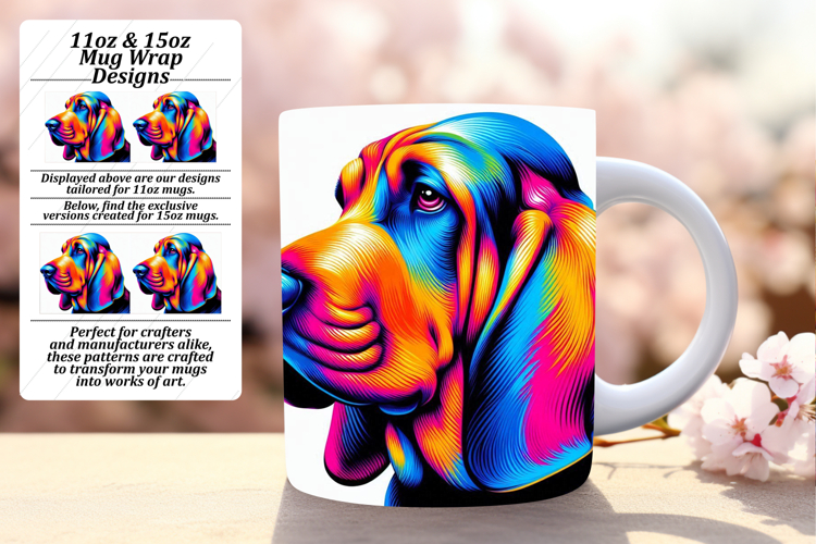 Sassy 15oz Mug Wrap Png Template , Dog