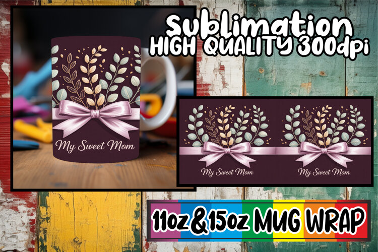 Fresh beginnings 11oz 15oz mug wrap, Mother's Day example image 1