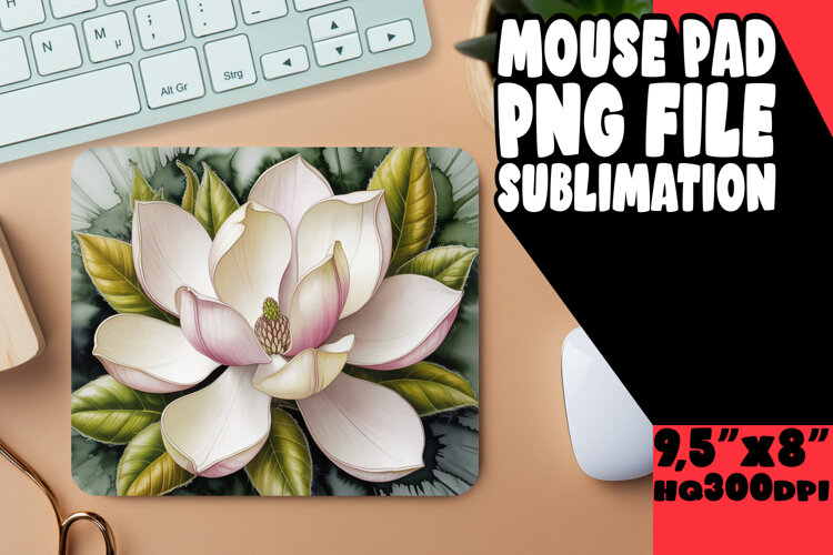Joyful MOUSE PAD PNG Art, Flowers example image 1