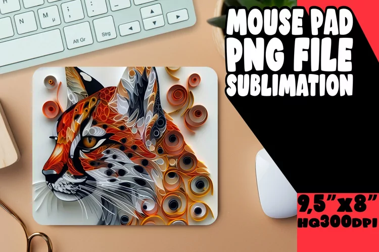 Purrfection Sublimation Mouse Pad - 3D Design
