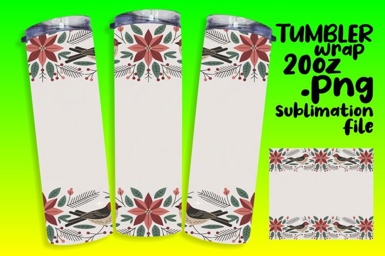 20oz Tumbler Wrap for Personalization , Christmas