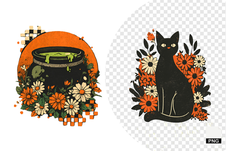 Retro Halloween Clipart