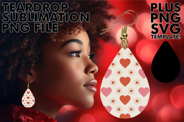 Unique TEARDROP Earrings Gift Ideas, Valentines Pattern