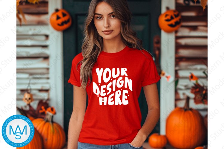 White Tshirt Mockup Image 24