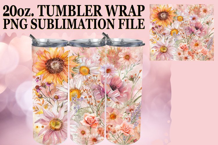 Spring Blossom Bonanza Tumbler Wrap, Whimsical Beauty