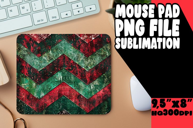 Colorful Glitter Stripe Mouse Pad for Sublimation PNG