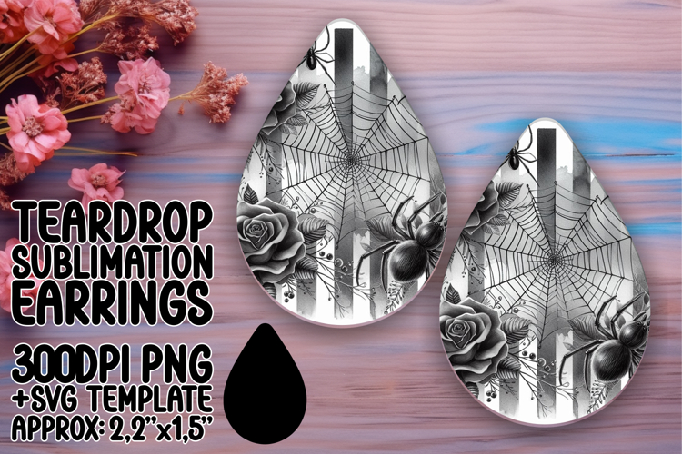 Gorgeous Teardrop Earrings Design Art , Halloween