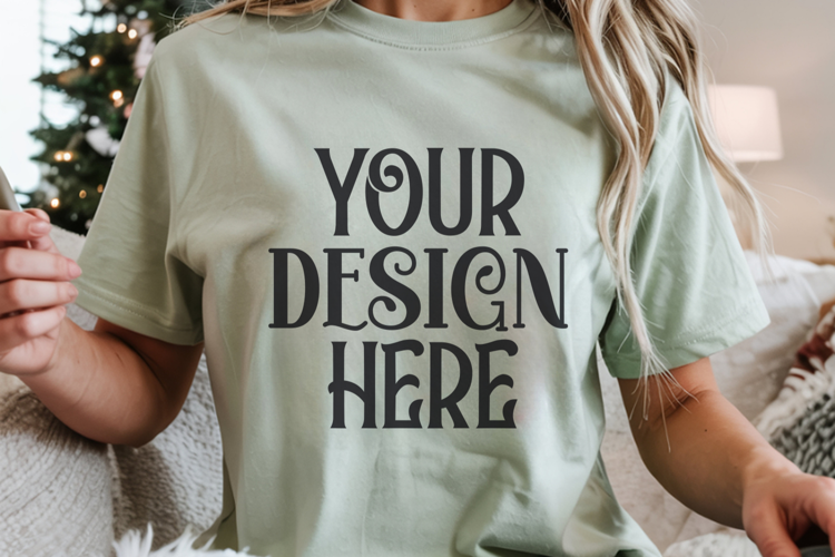 Bay Comfort Colors 1717 Christmas Mockup, CC 1717