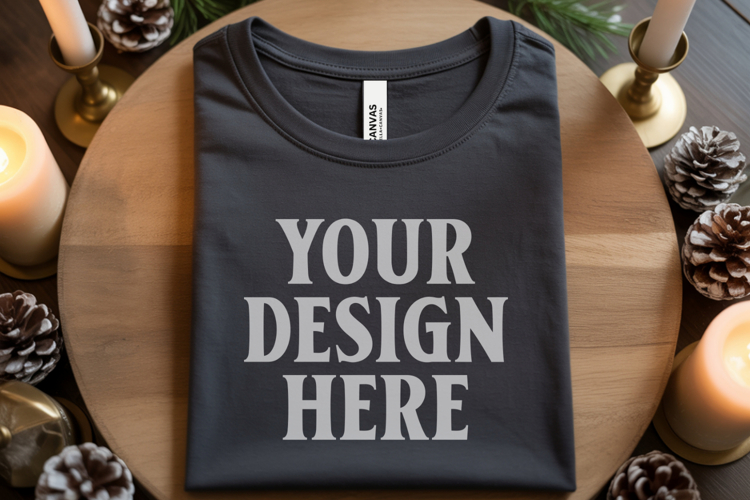 Black Tshirt Mockup Image 11