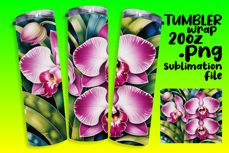 Artistic 20oz Tumbler Design , Flowers