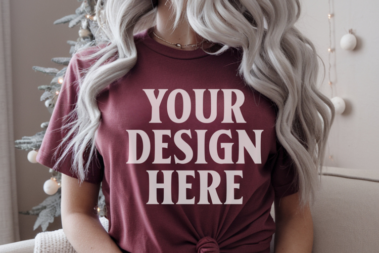 Brick Christmas Comfort Colors 1717 Mockups, CC 1717 m