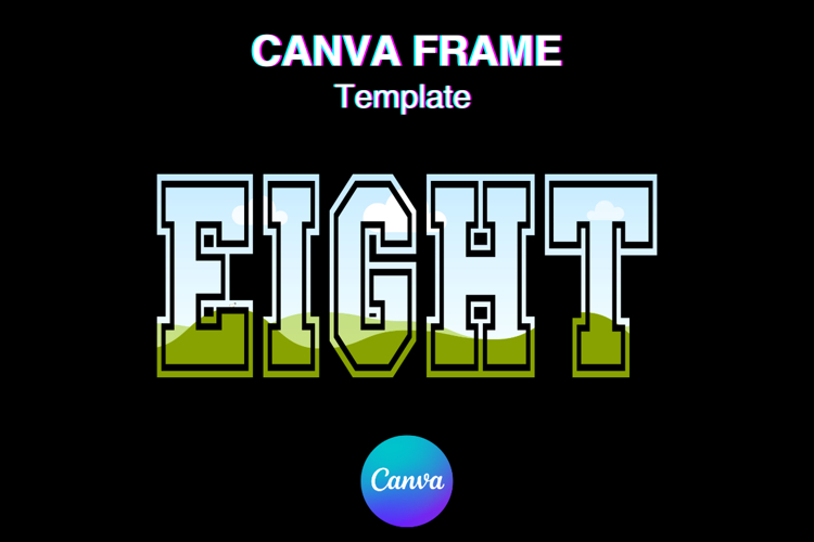 EIGHT Canva Frame Number Varsity Family Sport Shirt Design