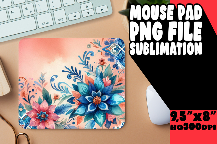 BRIGHT MOUSE PAD INSPIRATIONAL DESIGN, Watercolor Patter