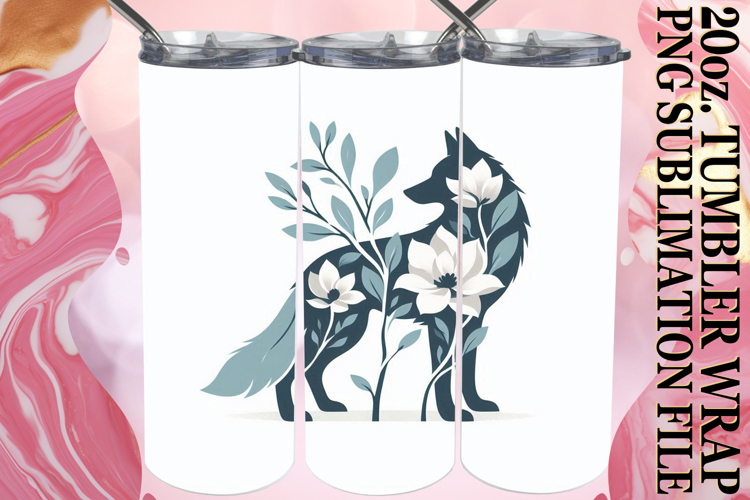 SWEET SERENITY 20oz TUMBLER WRAP, Flower Animals