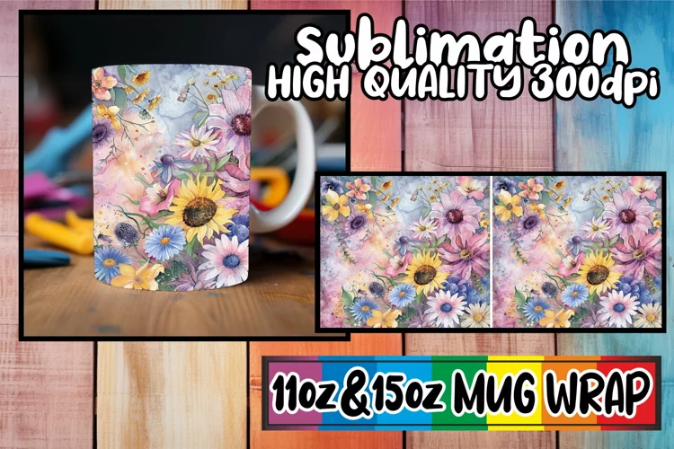 Abstract Springtime Vortex Mug Wrap 11oz 15oz