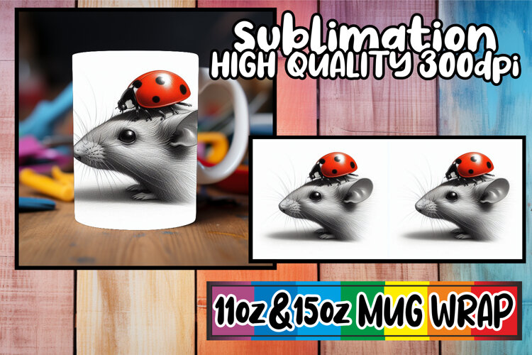 Sweet escapes 11oz 15oz sublimation wrap, Cute Animals example image 1