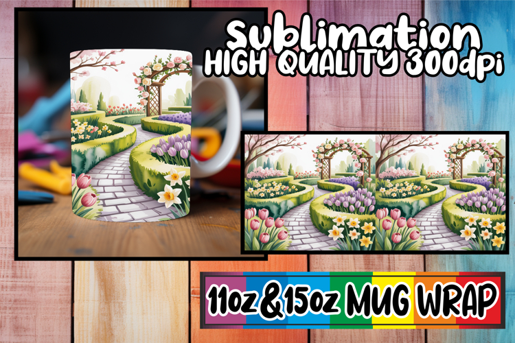 Radiant dreams 11oz 15oz mug wrap, Spring