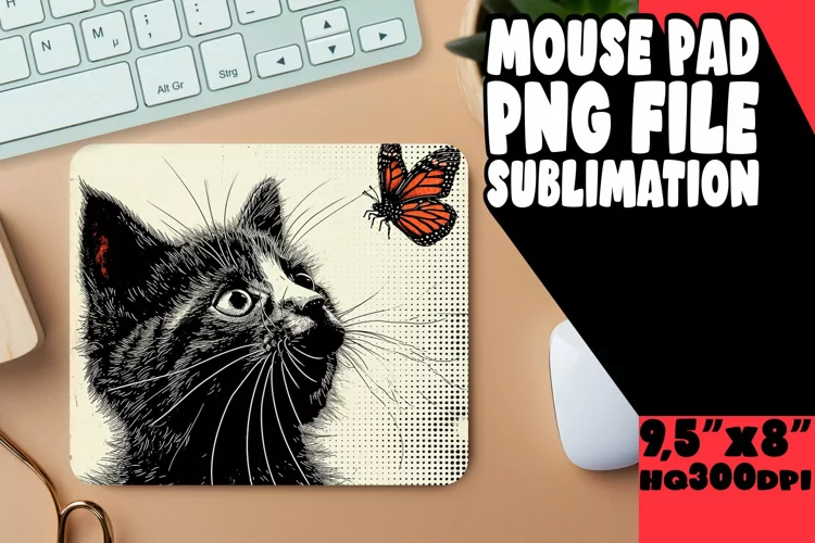 Lovely Cat Pattern Mouse Mat