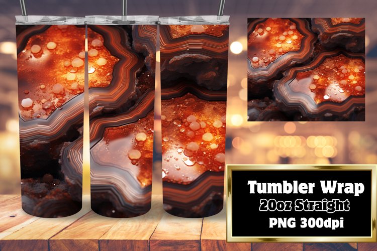 Marble Glitter 3D Sublimation Tumbler 20oz example image 1