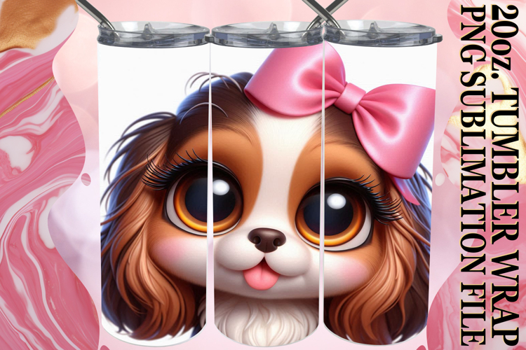 GIFT OF JOYFULNESS 20oz TUMBLER WRAP, 3D Dog