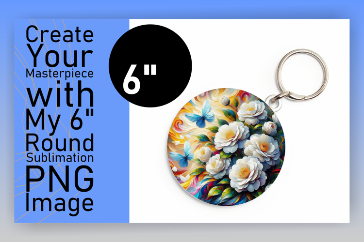 Vibrant Round Design Coaster Artwork , Flowers