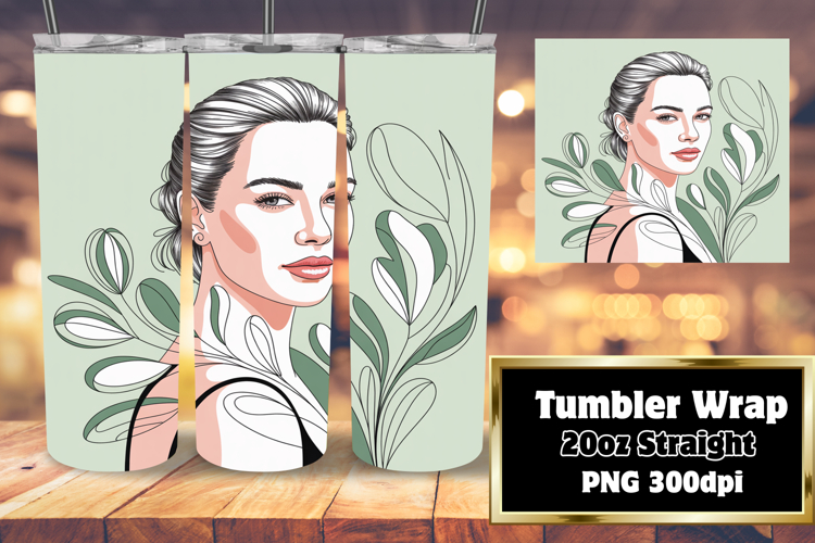 Customizable Sublimation Tumbler 20oz , Beauty Woman