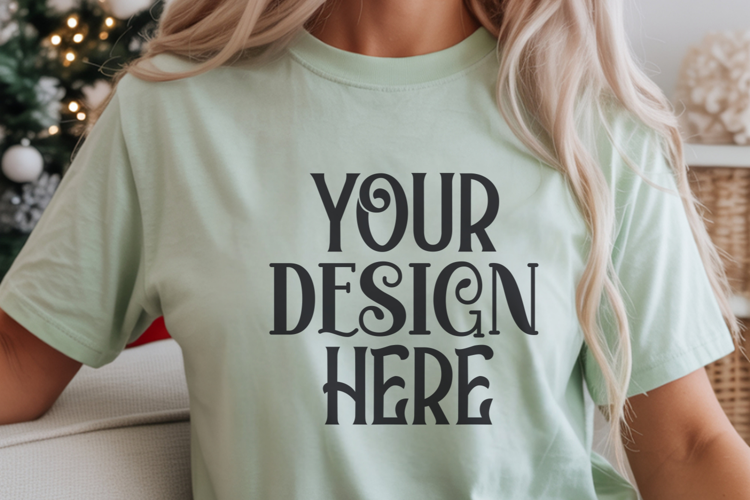 Bay Comfort Colors 1717 Christmas Mockup, CC 1717