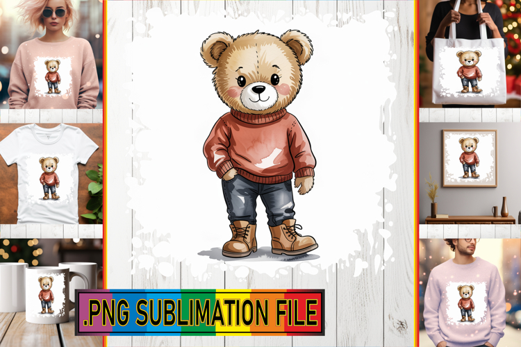 Radiant PNG TSHIRT Art, Teddy Bear
