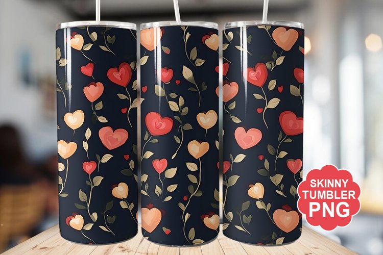 Valentine Pattern Seamless Tumbler | Valentine Tumbler Wrap example image 1