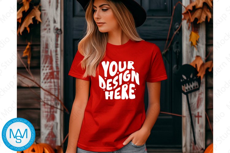 White Tshirt Mockup Image 23
