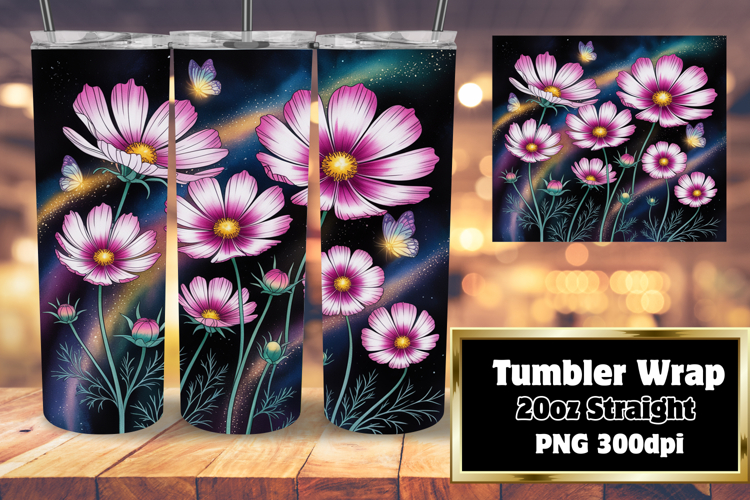 Custom 20oz Tumbler Graphics , Flowers