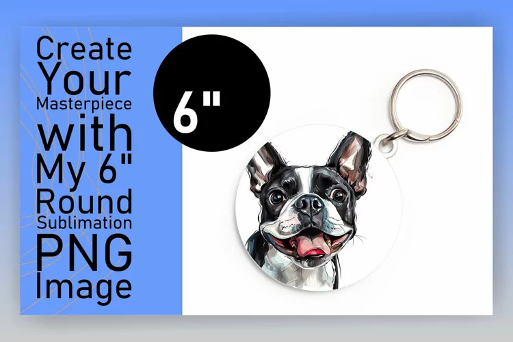 Whimsical Watercolor Dog Circle Lover Joyful Charm Keychain