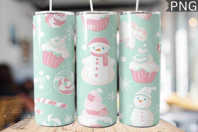 Christmas Winter Tumbler Warp - High Quality 300 Dpi