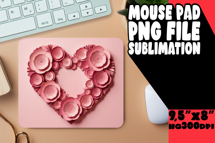 Radiant Desk Pad Design Ideas, Flowers Heart